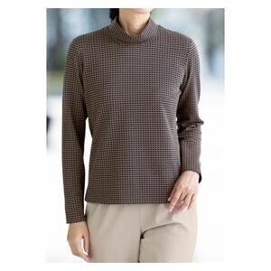 J.McLaughlin Black&Brown Print Turtleneck Shirt Sz.XL